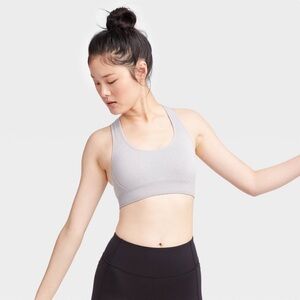 All in Motion Gray Seamless Racerback Sports Bra